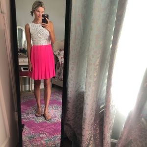 Hot Pink Pleated Dress size 1-2 (xs)